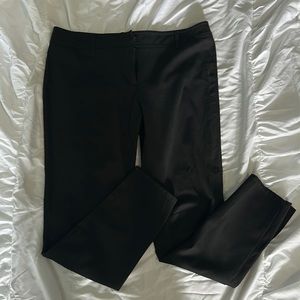 Dressy black skinny pants with slit at the bottom